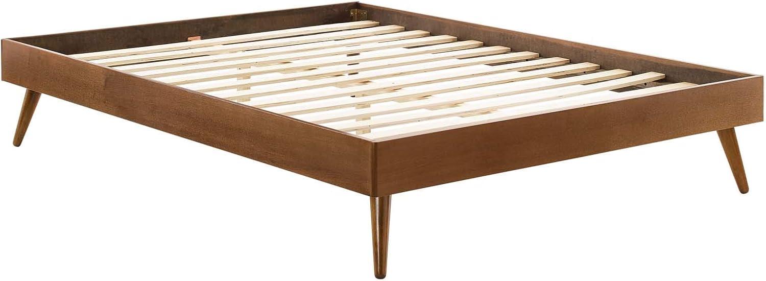 Modway Margo King Wood Platform Bed Frame in Walnut