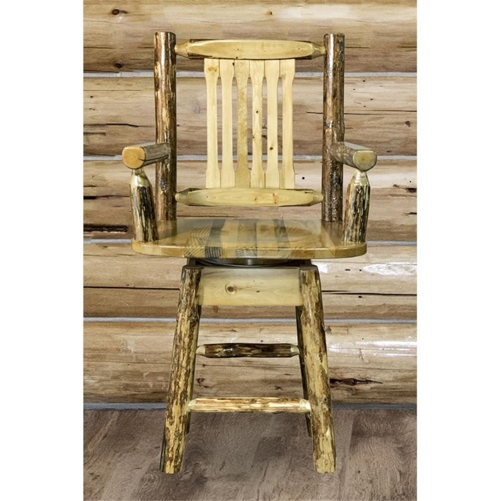 Glacier Country Collection Counter Height Swivel Captain's Barstool