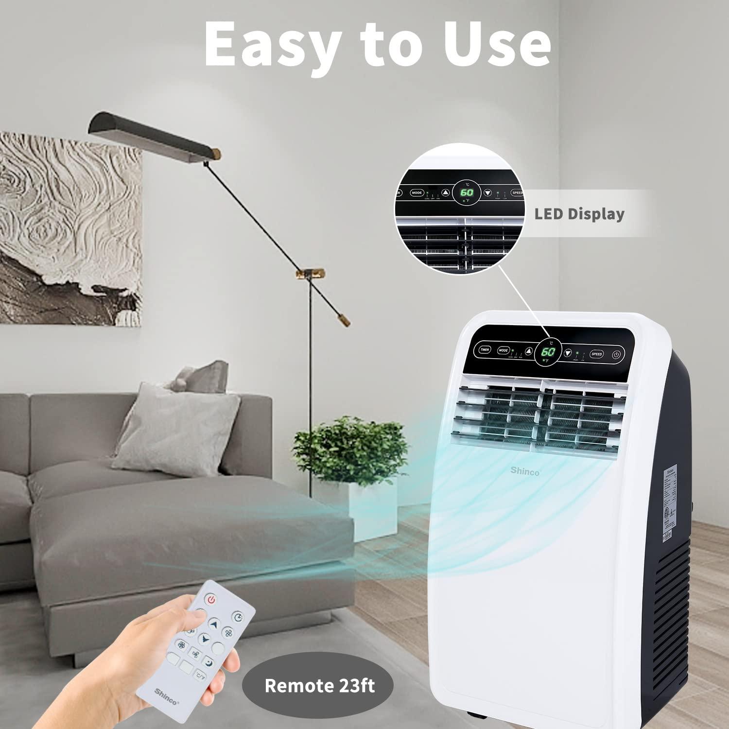 Shinco Shinco 8,000 BTU(ASHRAE) Portable Air Conditioner with Remote