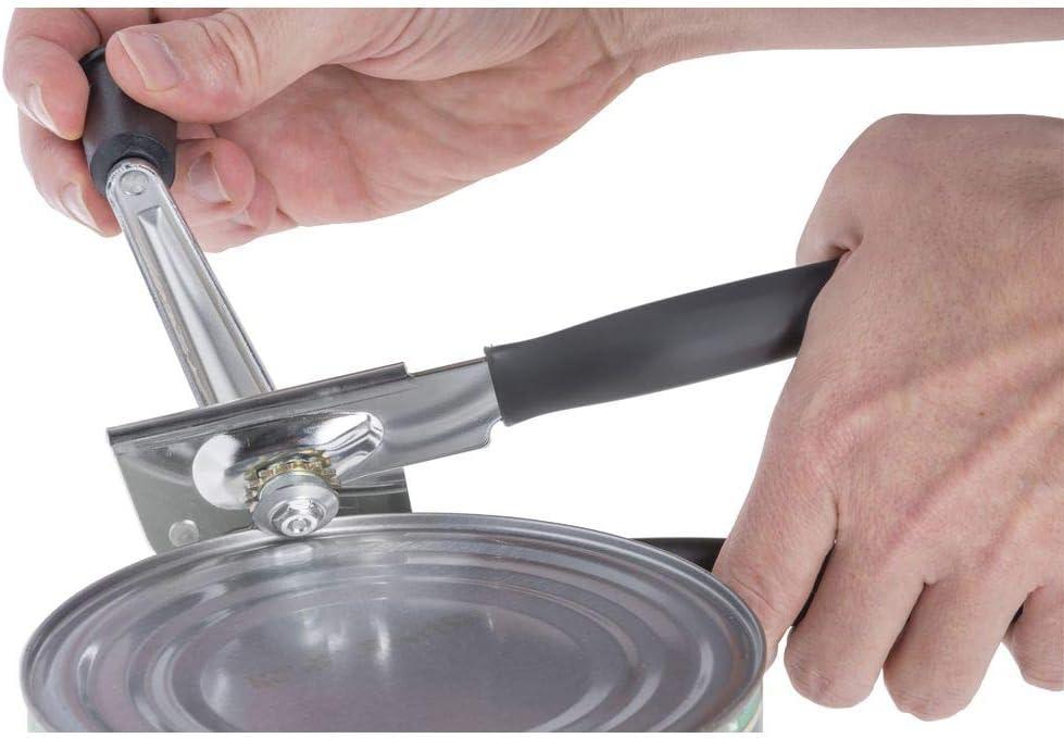 Stainless Steel Ergonomic Handle Crank-Style Manual Can Opener