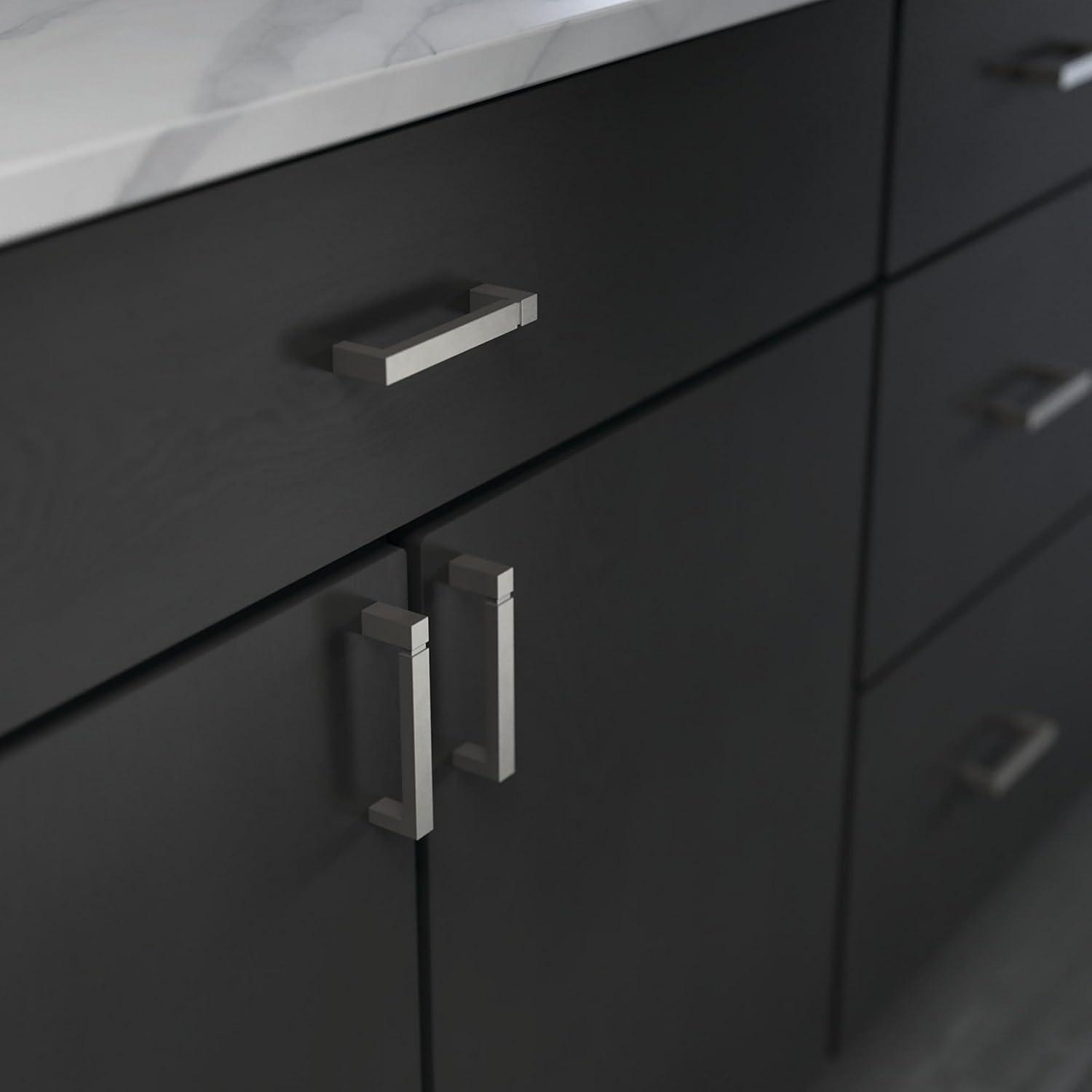 Asymmetric Notched Kitchen Cabinet or Furniture Drawer 3.75" Center Bar Pull Multipack