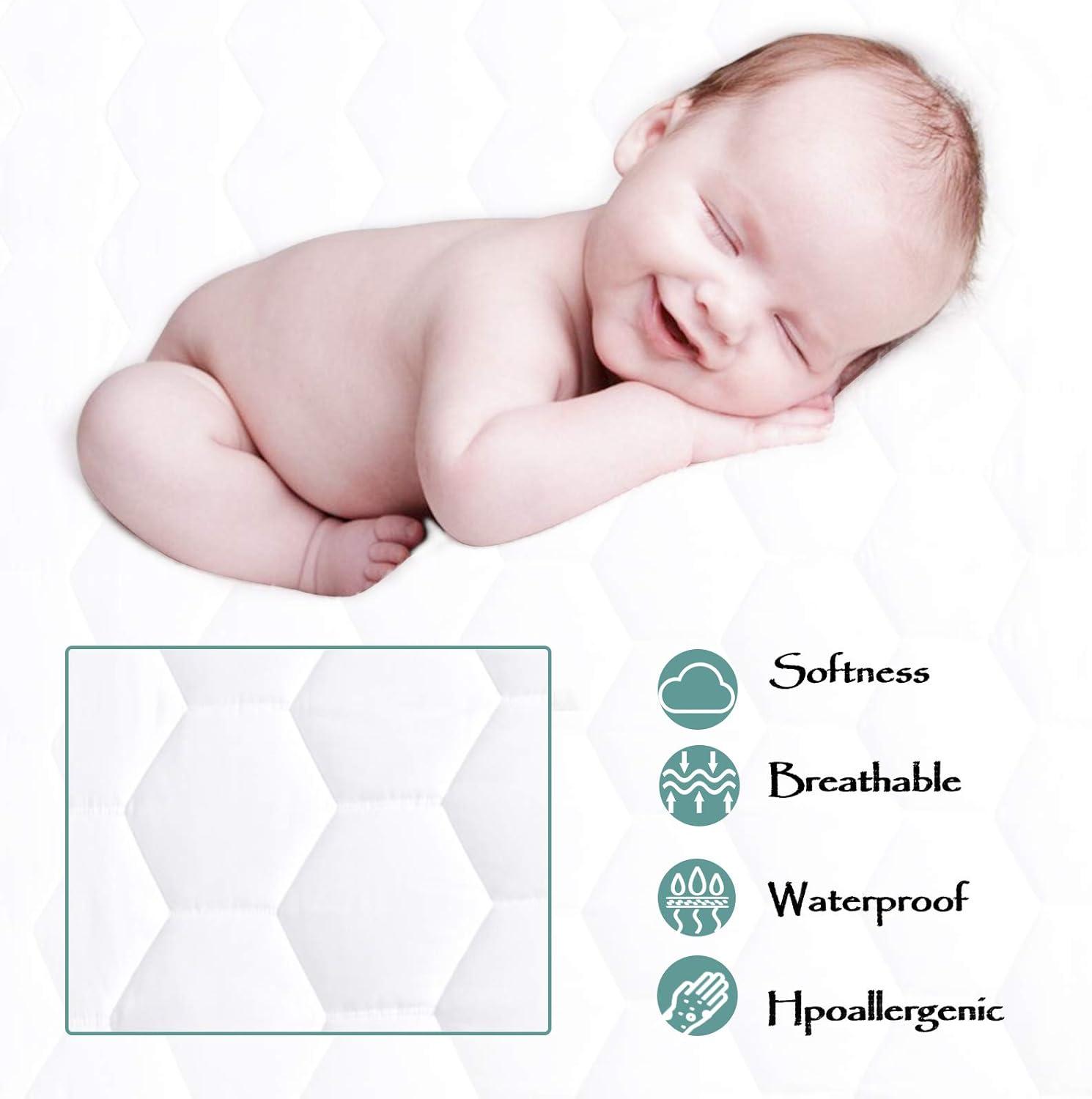 California King Quilted Waterproof Mattress Pad, Soft Mattress Pad Cover, Waterproof Mattress Protector Stretches up to 21” Deep Pocket-Hollow Alternative Filling-Cooling Mattress Topper