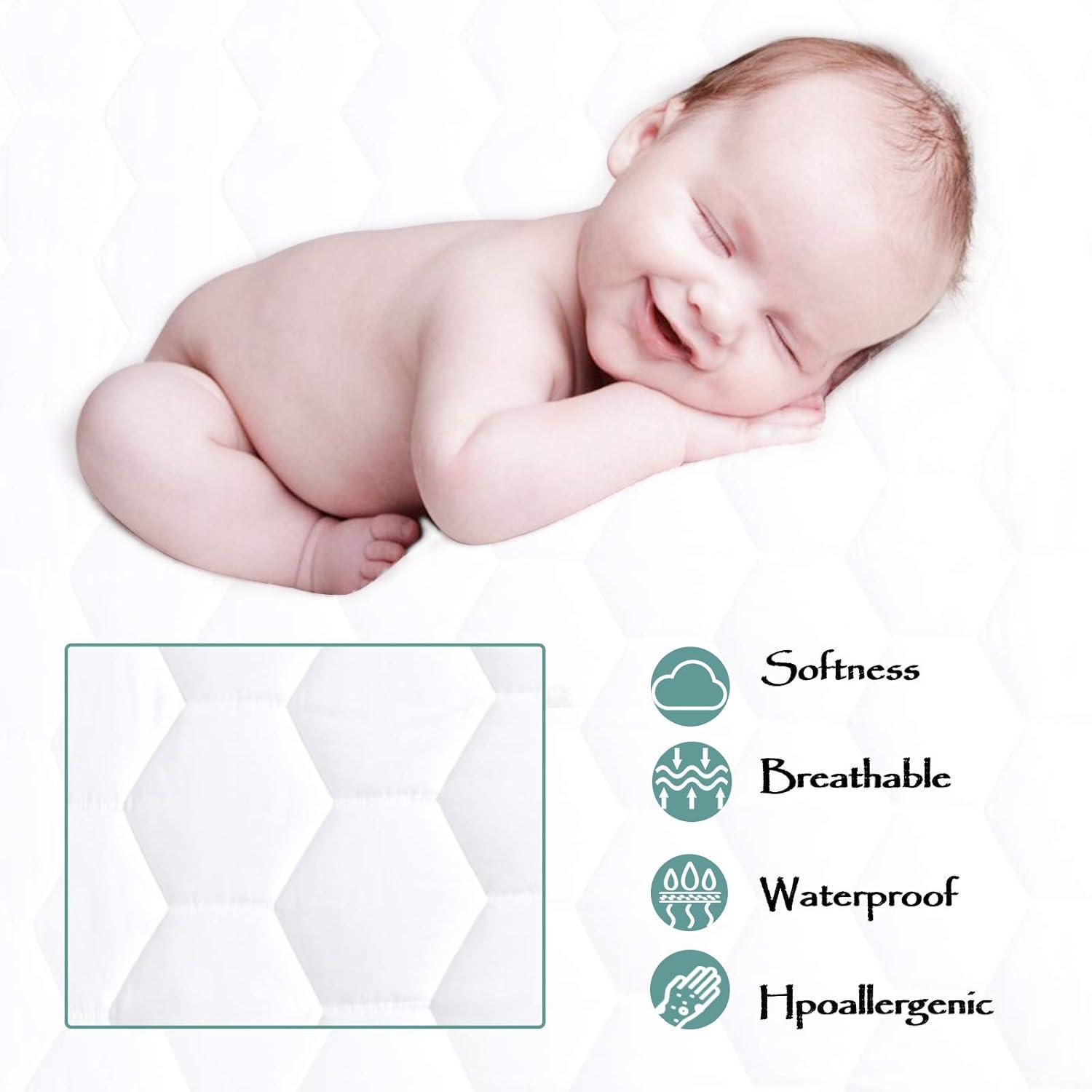 California King Quilted Waterproof Mattress Pad, Soft Mattress Pad Cover, Waterproof Mattress Protector Stretches up to 21” Deep Pocket-Hollow Alternative Filling-Cooling Mattress Topper