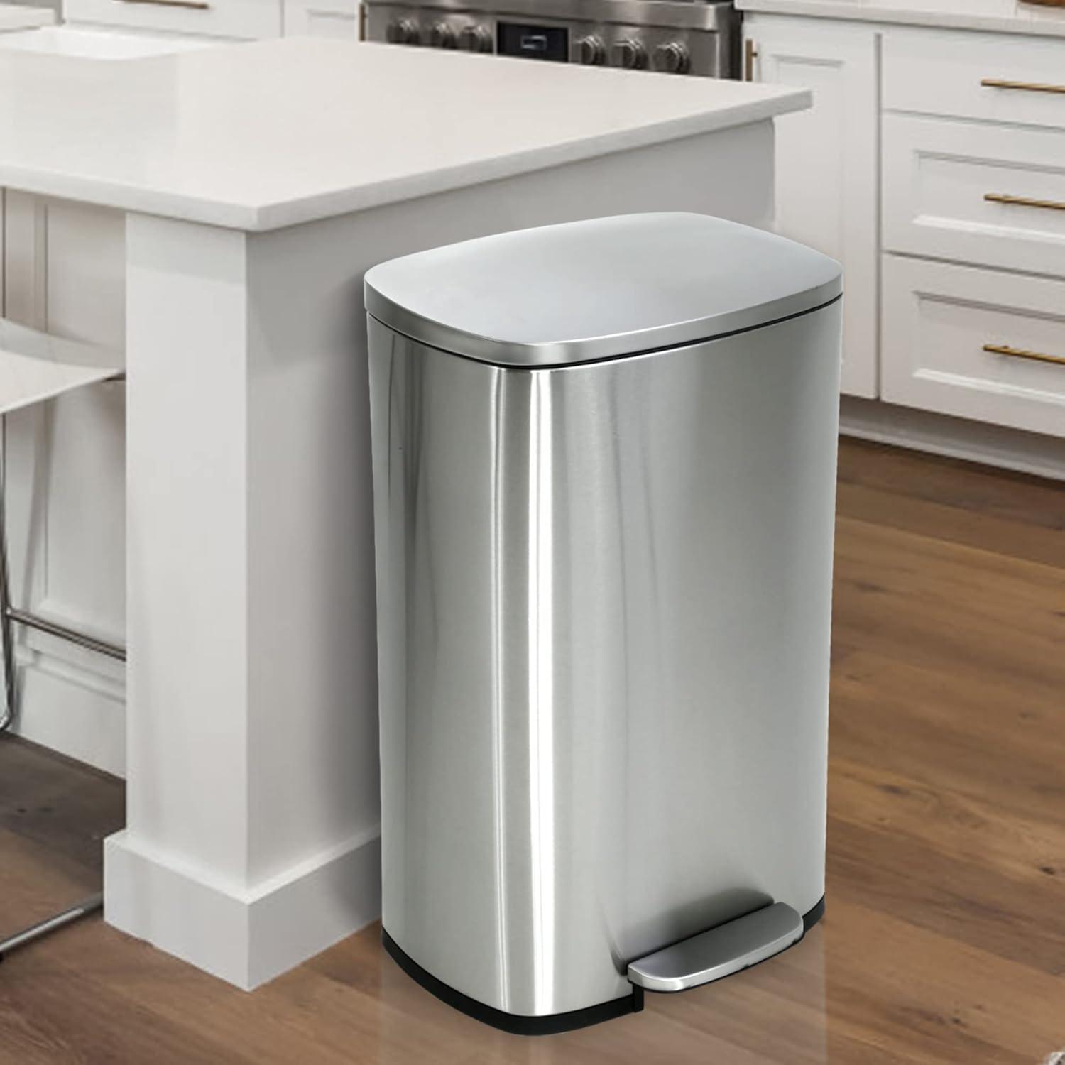 Sangdo Steel 13 Gallon Step on Trash Can | Wayfair