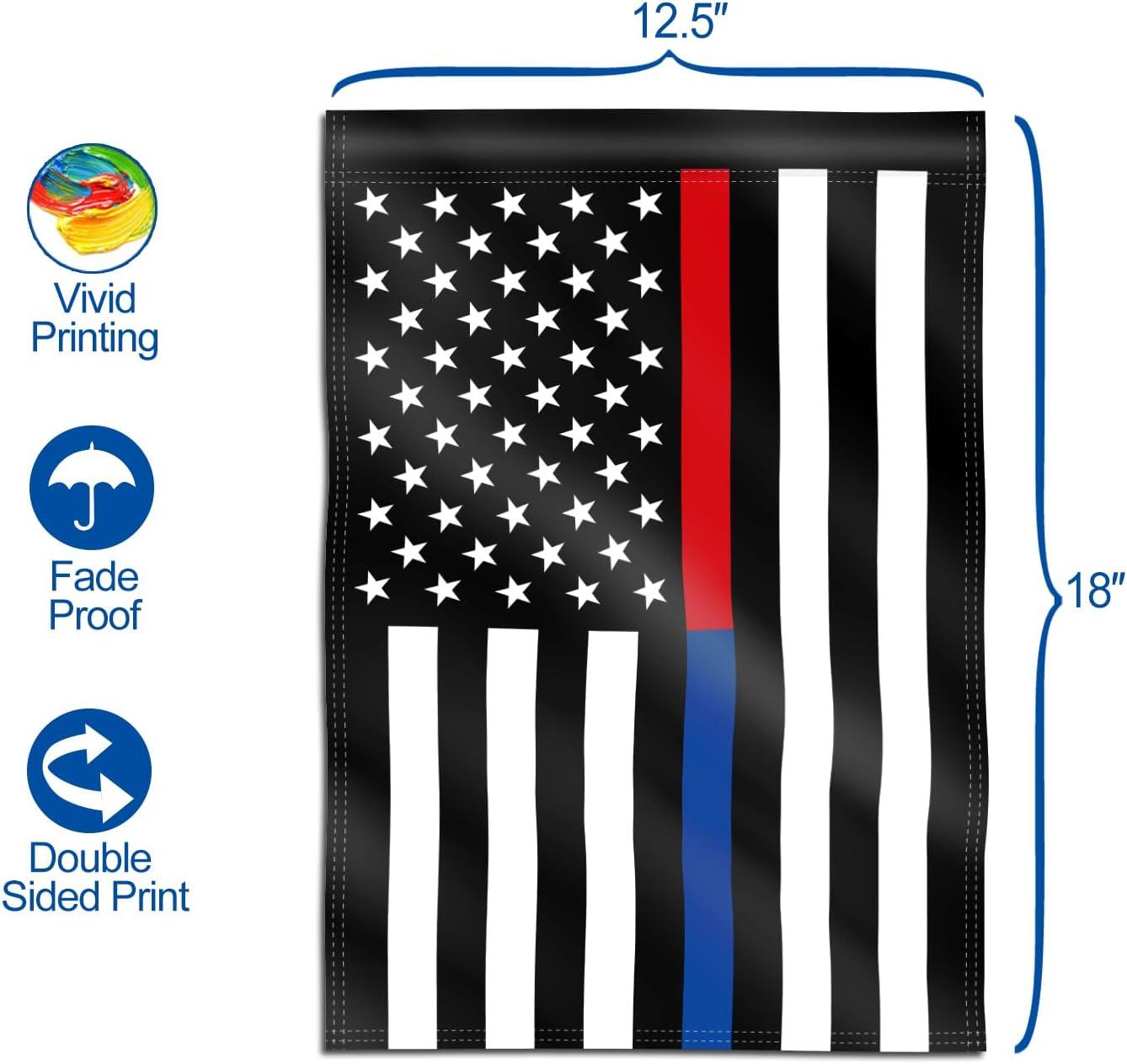 Patriotic American Flag with Blue and Red Stripes Garden Banner