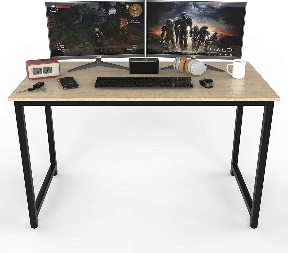 Gaming Computer Desk for Home Office, 47" Modern PC Laptop Office Desk for Kids and Students, Sturdy