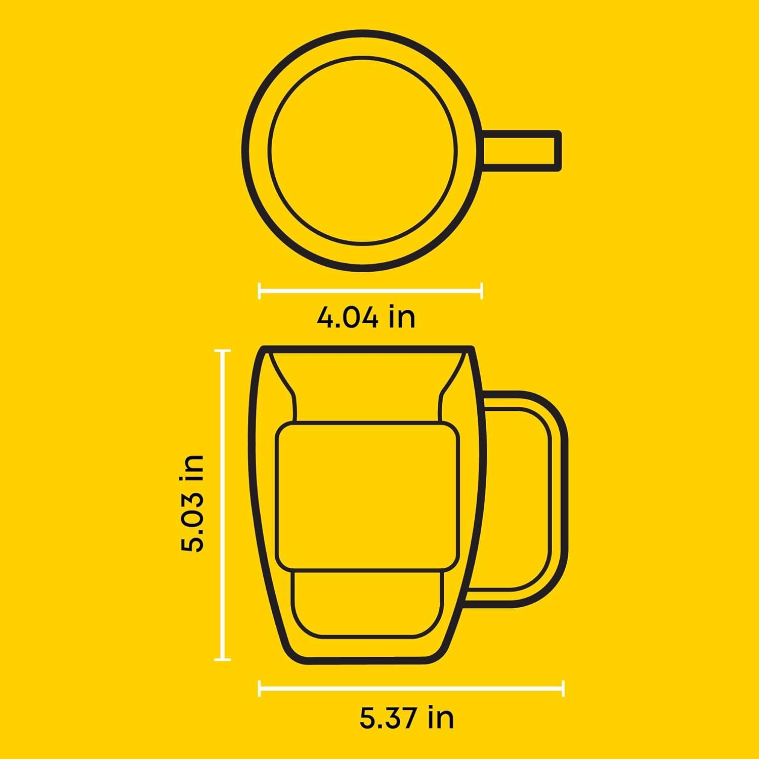 JoyJolt JoyJolt Cadus Double Wall Coffee Tea Glasses, 16oz (Set of 2)