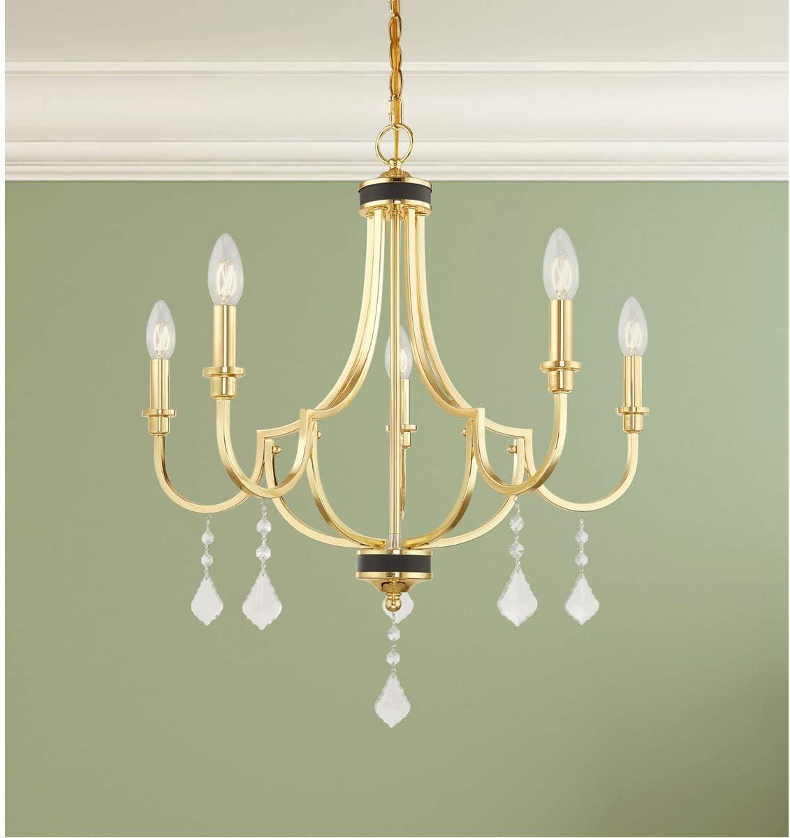 Livex Lighting Glendale 5 - Light Chandelier in  Polished Brass