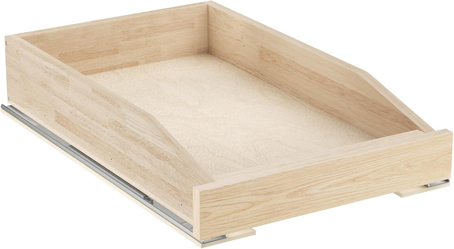 LOVMOR 2 Tier Pull Slide Out Cabinet Organizer 13 Inch x 21 inch, Cabinet Drawer Organizer with U Bracket