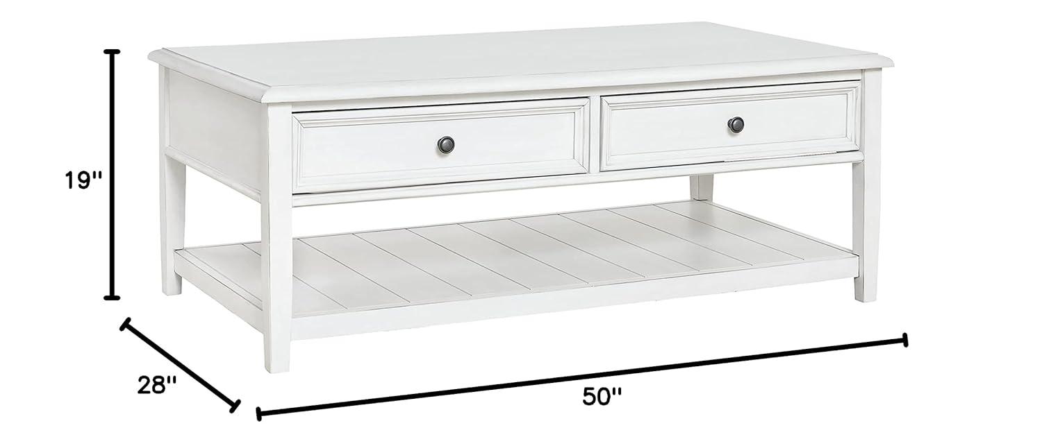 Signature Design by Ashley Contemporary Kanwyn Coffee Table, Whitewash