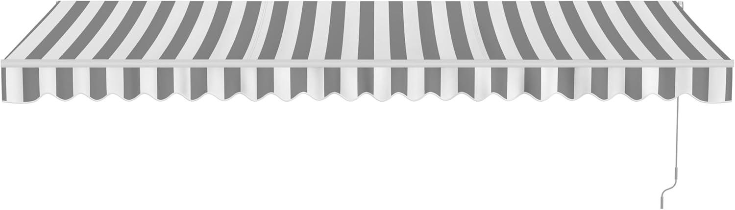 ALEKO Motorized Retractable Outdoor Awning with White Frame