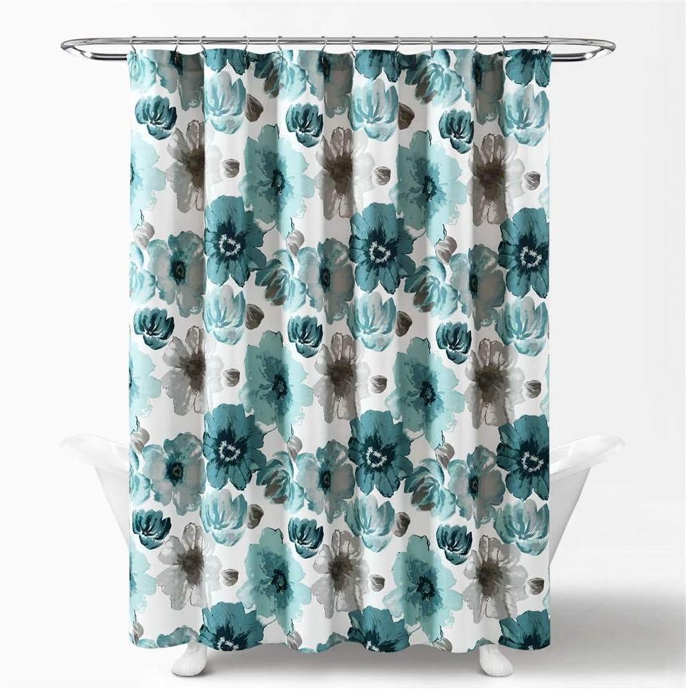Lush Decor Leah Floral Shower Curtain