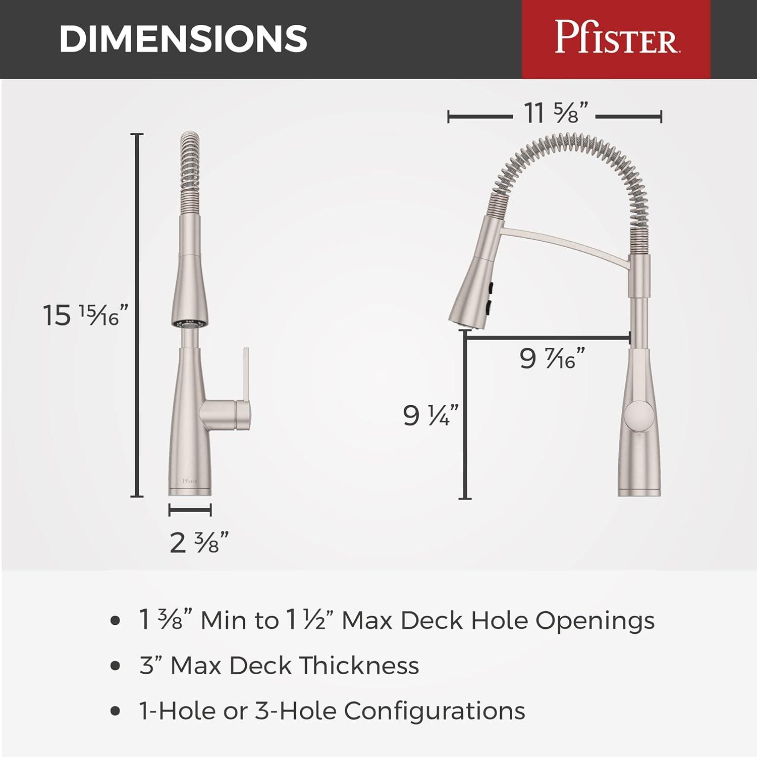 Kwan Brushed Nickel Pull-Down Kitchen Faucet with Pull-out Spray