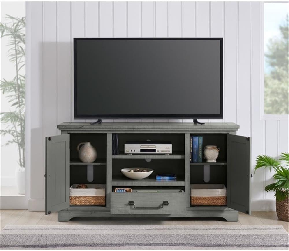 Martin Svensson Home Beach House Solid Wood TV Stand for TVs up to 70", Dove Grey