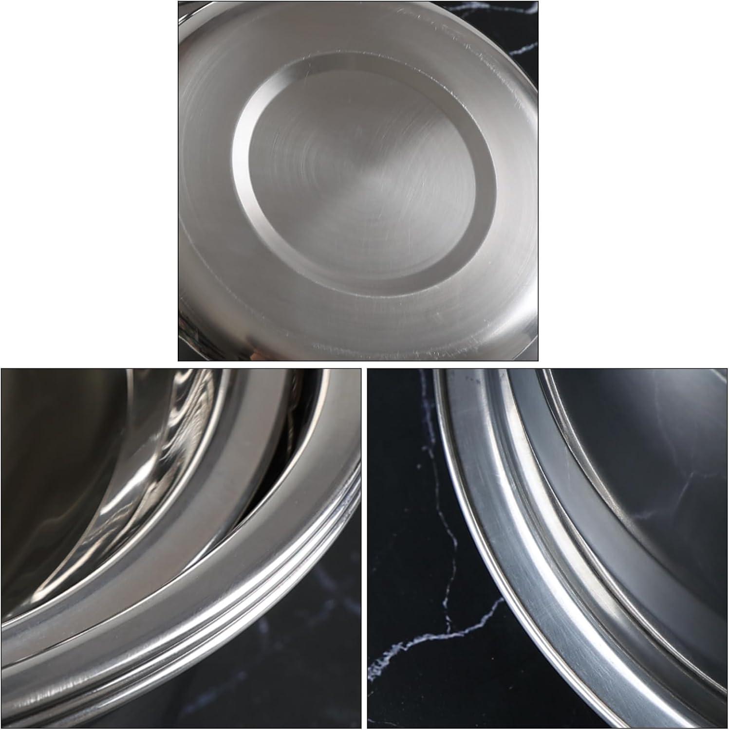 7.55" Stainless Steel Mixing and Serving Bowl Set