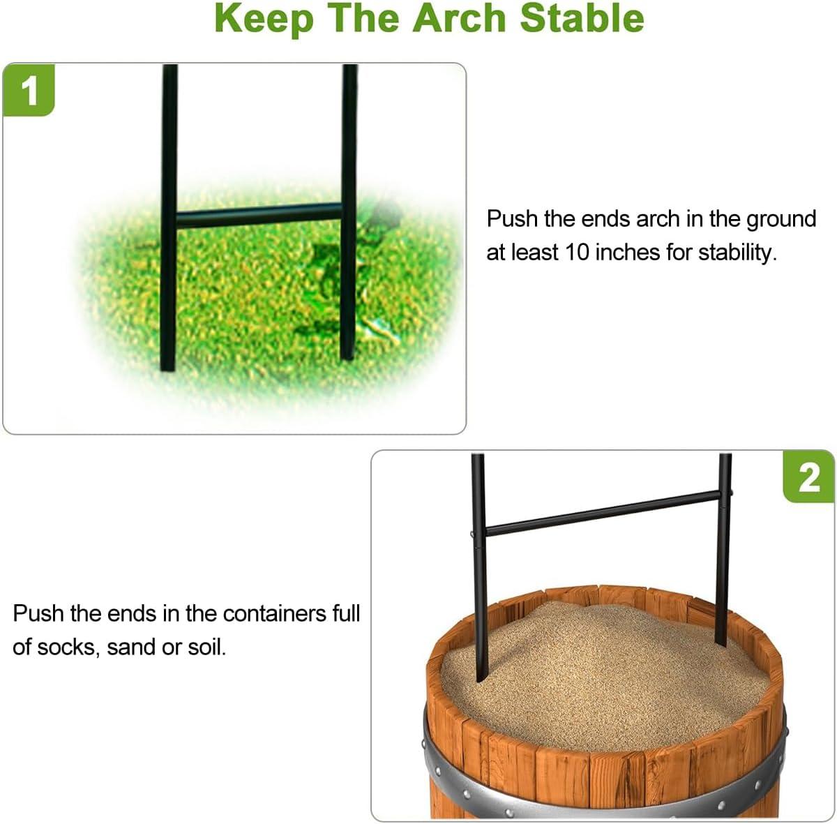 Metal Pergola Arbor,4.6 Feet Wide x7.9 Feet High Assemble Freely for Various Climbing Plant Wedding Garden Arch Bridal Party Decoration Wide Arbor