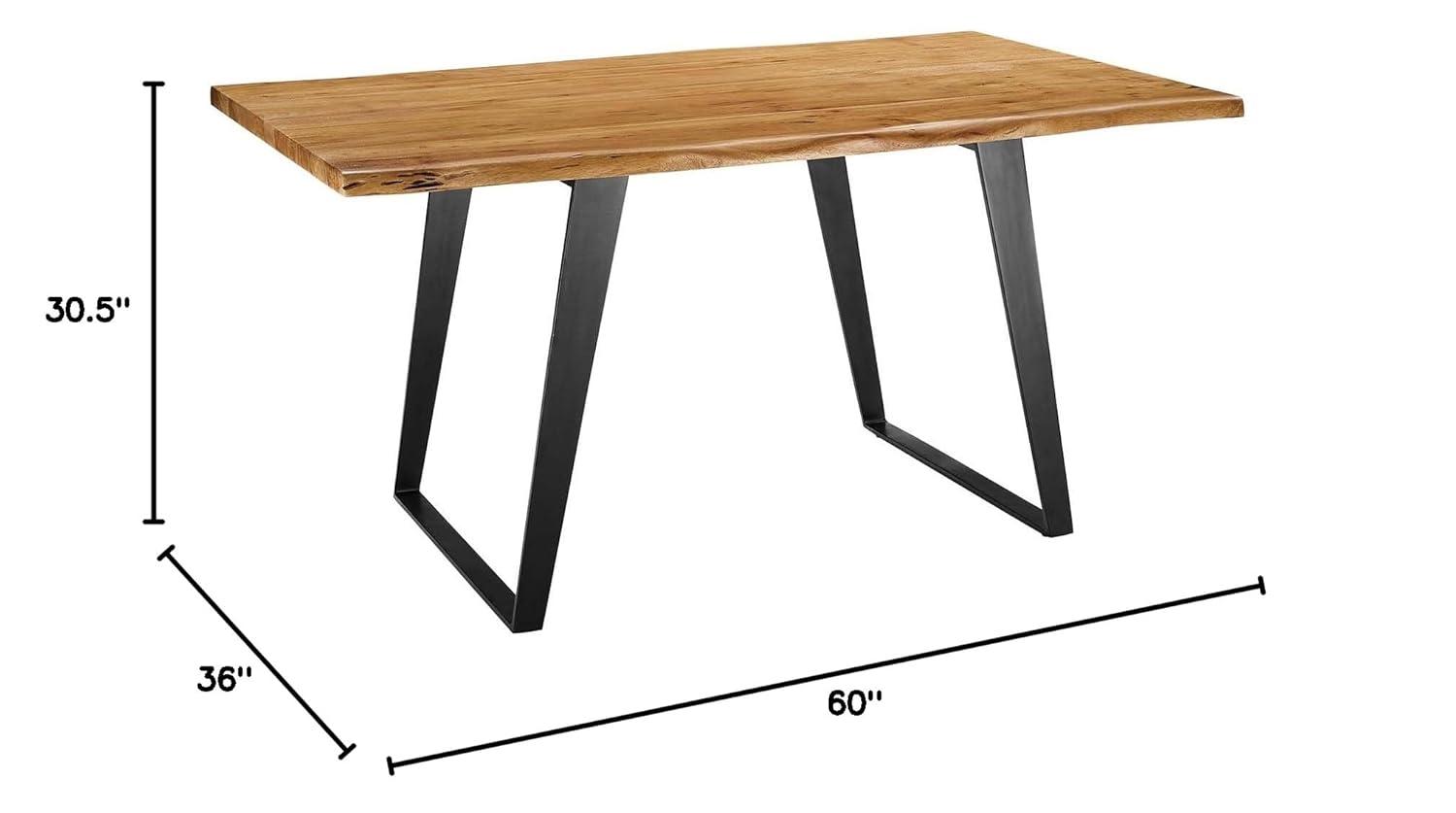 Modway Modway Viggo 60" Live Edge Acacia Wood Dining Table