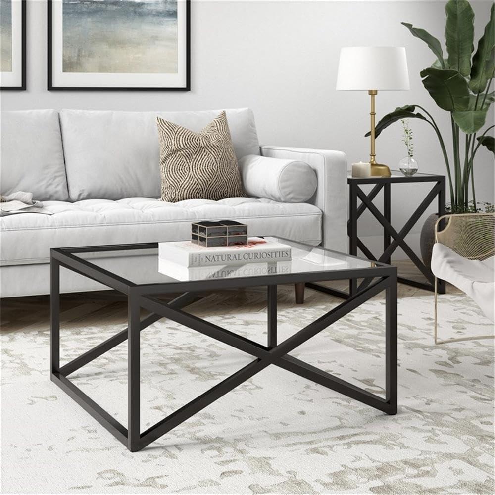 Henn&Hart Square Black Bronze Coffee Table