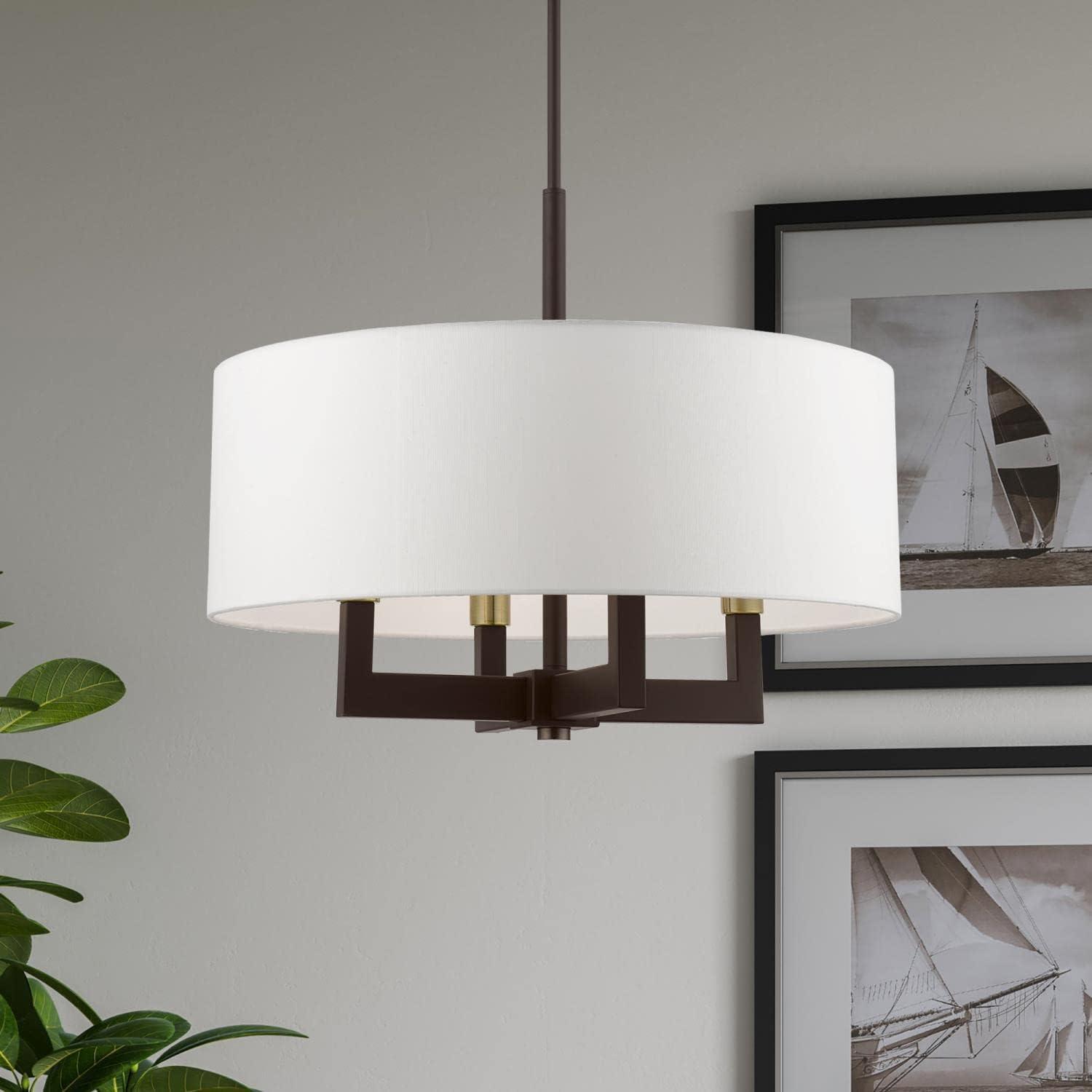 Livex Lighting Cresthaven 4 - Light Chandelier in  Bronze/Antique Brass