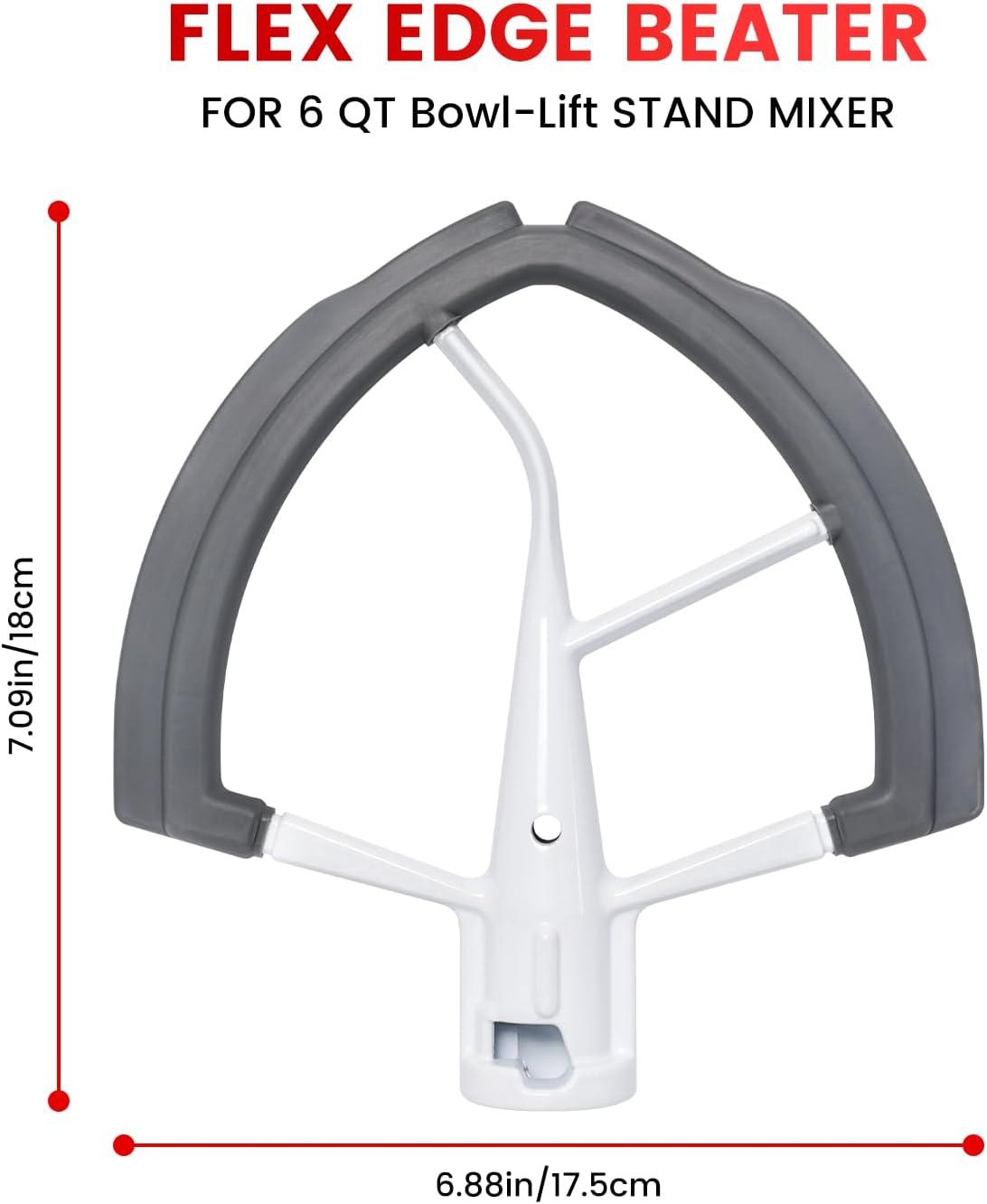 1 Piece Edge Beater, Flex Edge Beater Paddle For Kitchenaid Bowl-lift Stand Mixer 6 Quart