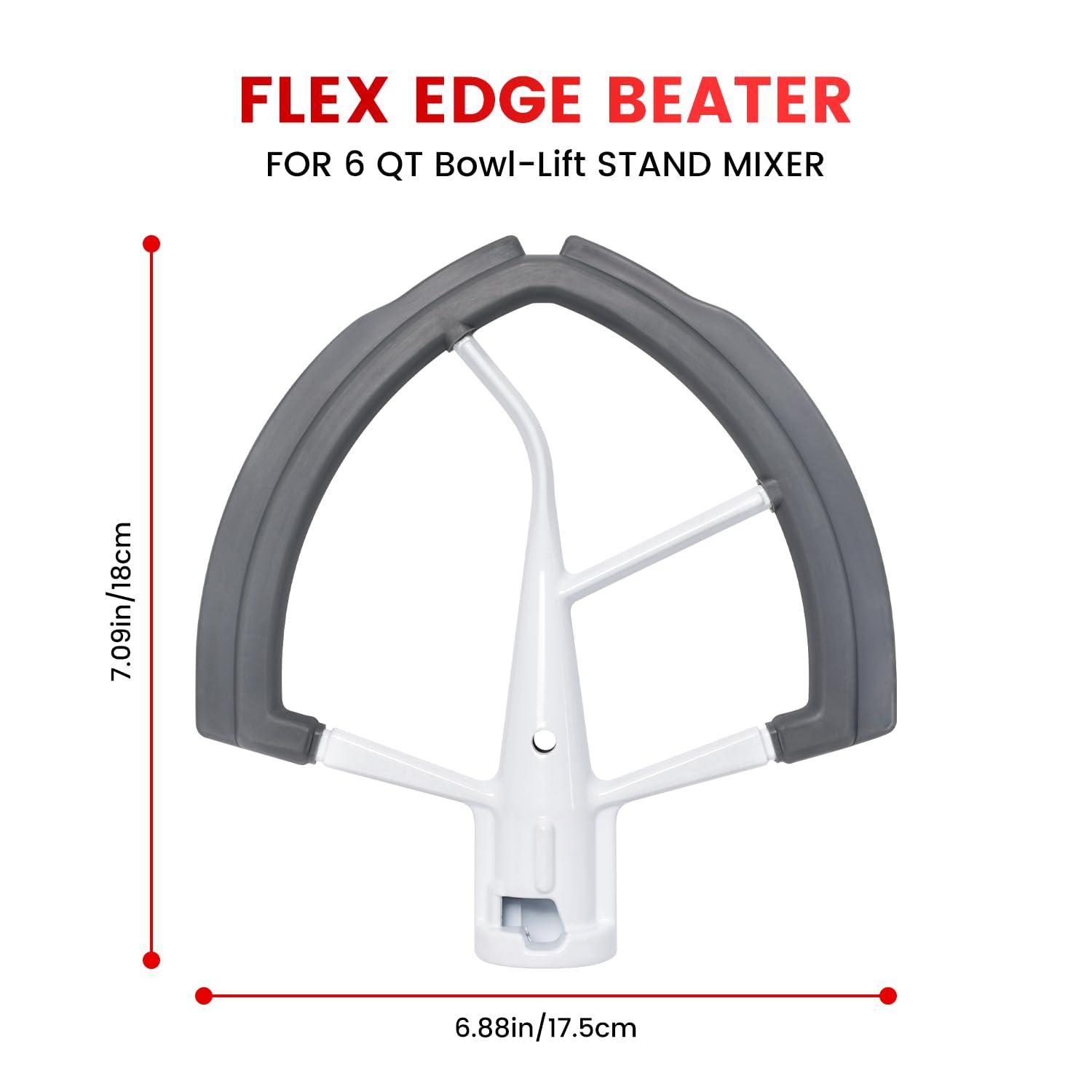 1 Piece Edge Beater, Flex Edge Beater Paddle For Kitchenaid Bowl-lift Stand Mixer 6 Quart