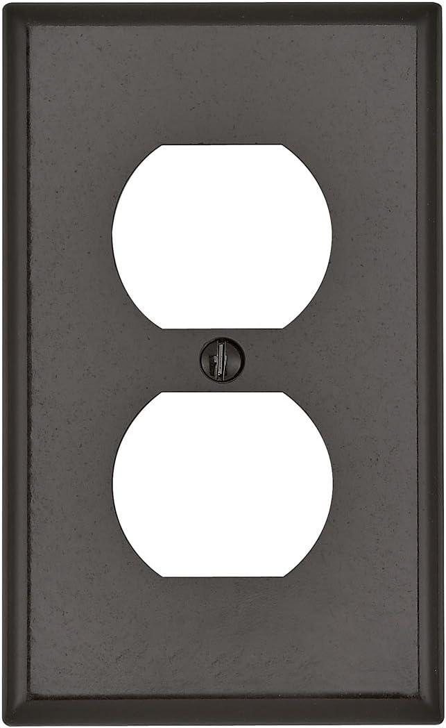 Brown Thermoset 1-Gang Duplex Receptacle Wall Plate