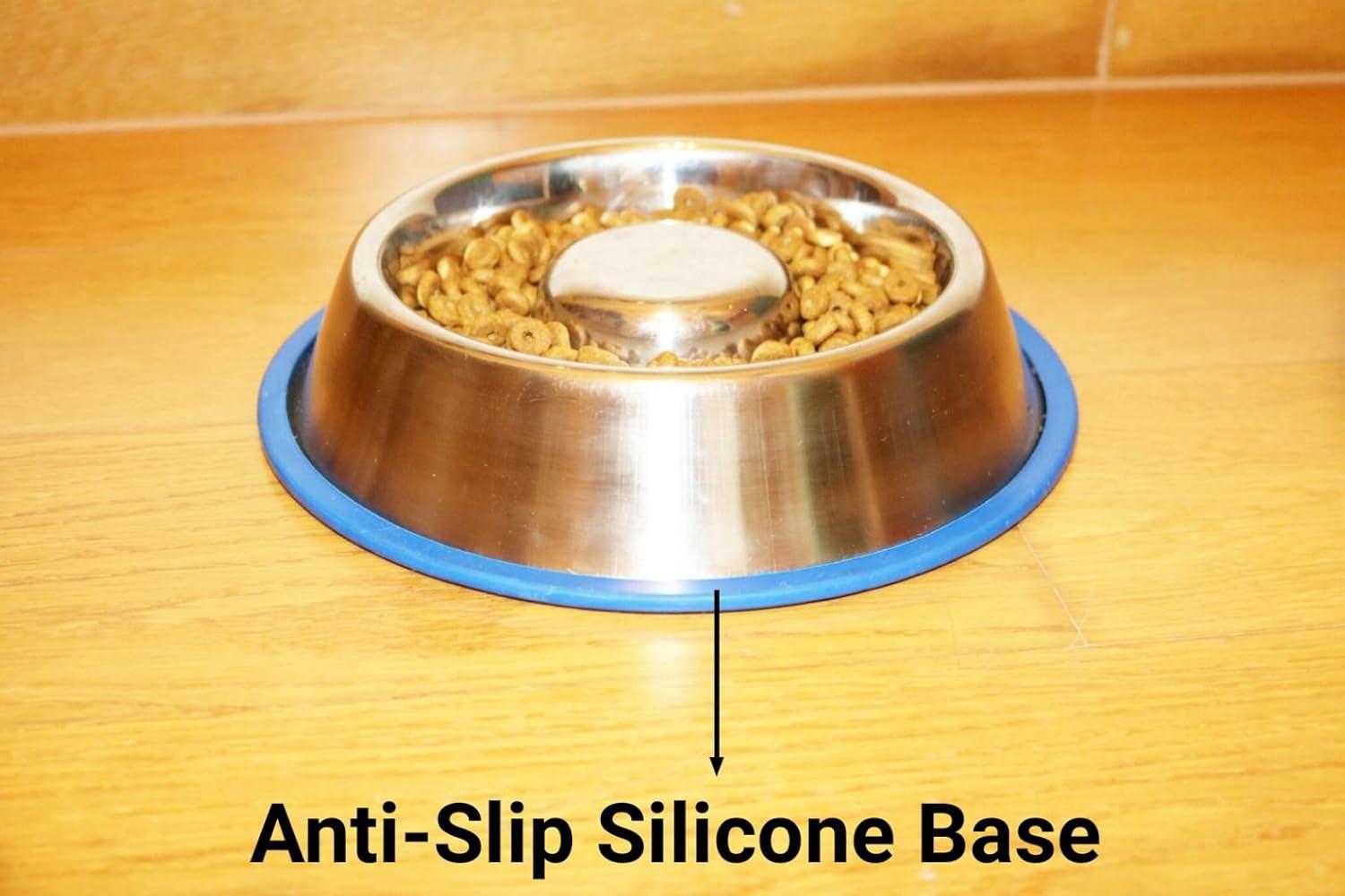 Slow Feed Anti Bloat Dog Bowl with New Bonded Silicone Base