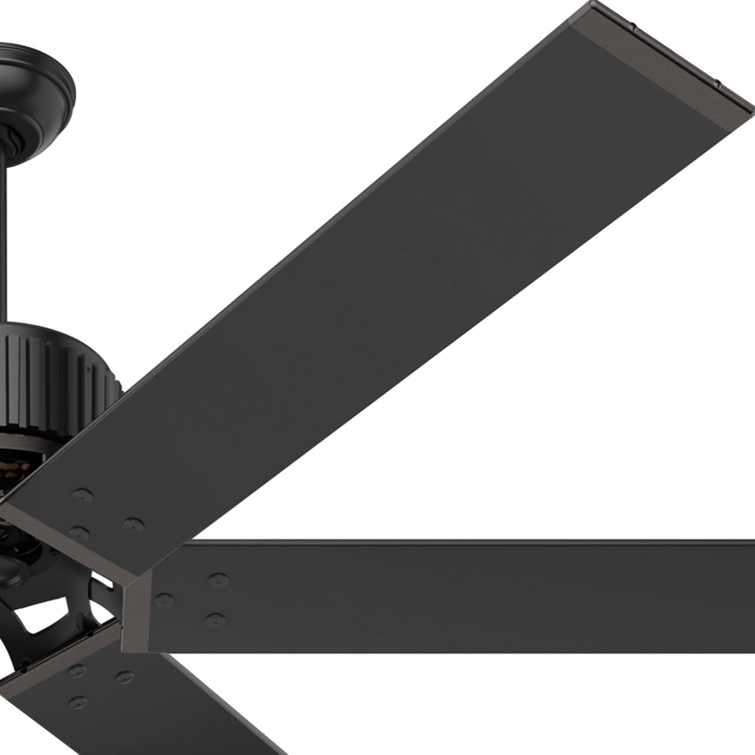 Matte Black 72" Industrial Ceiling Fan with Remote and Reversible Blade