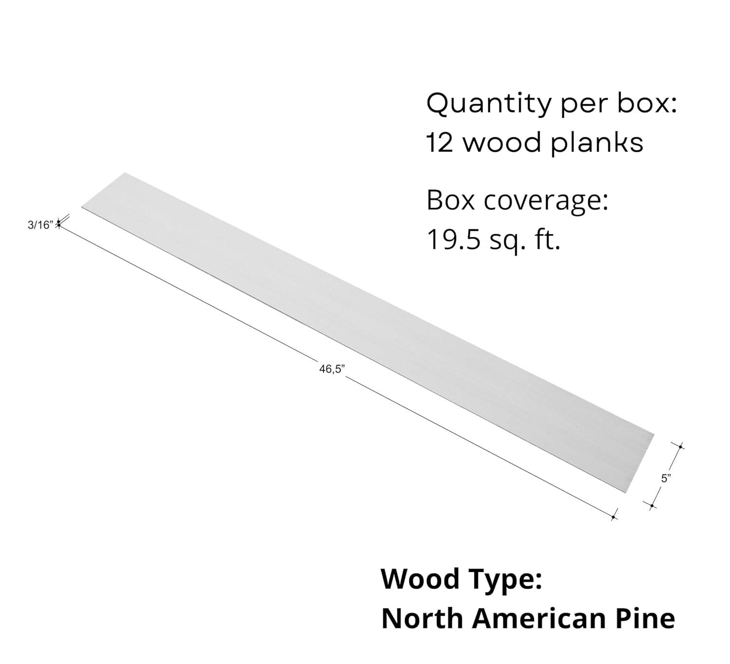 Premium White Peel and Stick Real Wood Wall Panels