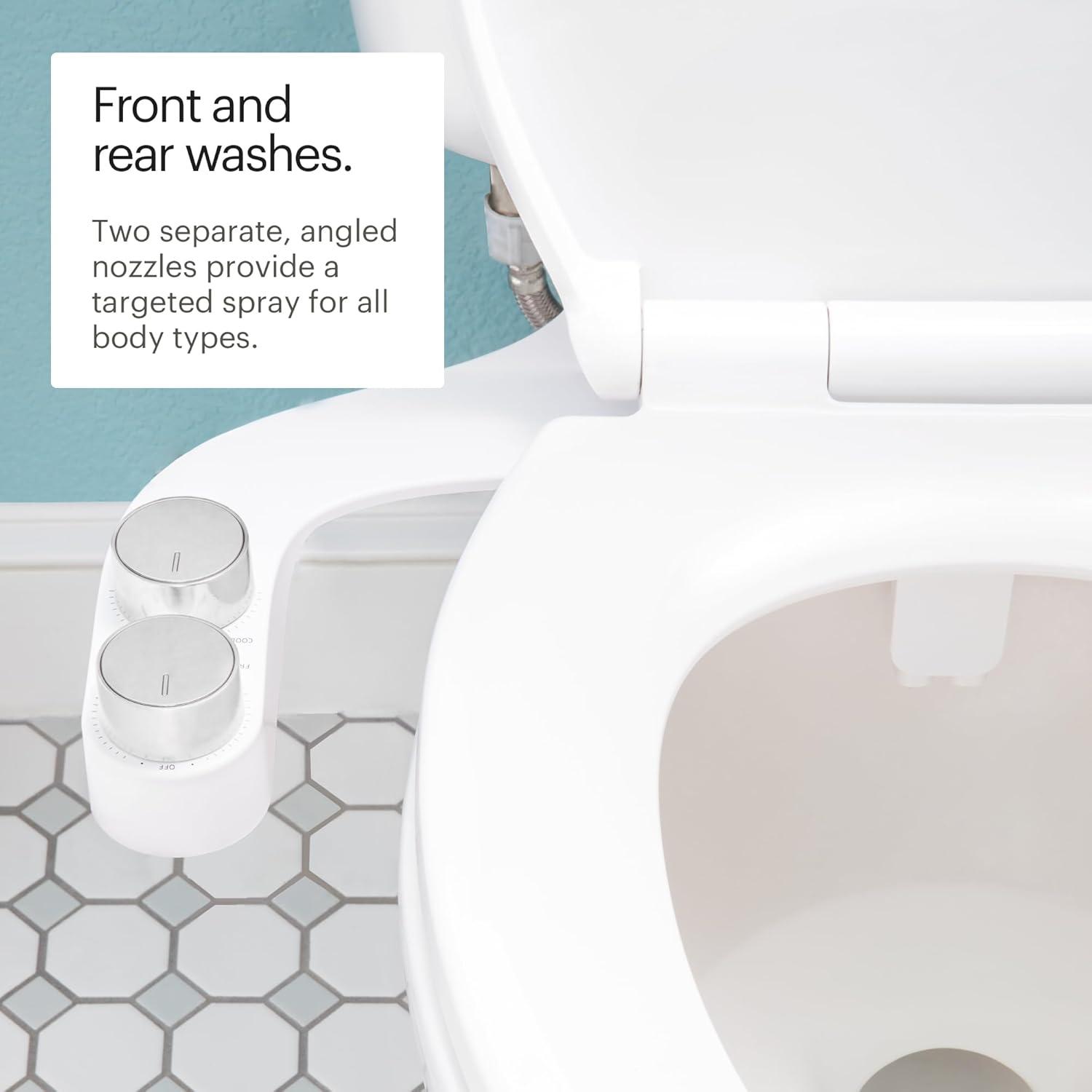 Brondell FSR-25 FSR-25 Freshspa Comfort+ Bidet Attachment, Dual Temp, Dual Nozzles