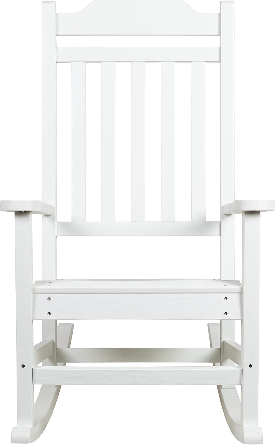 Flash Furniture Winston All-Weather Poly Resin Wood Rocking Chair