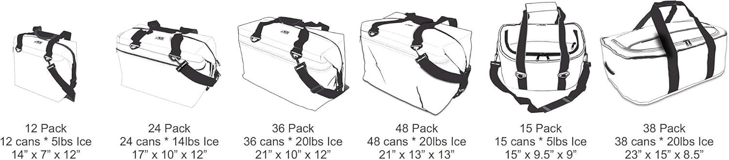 AO Coolers Original 12 Can Soft Side Cooler w/ High Density Insulation, Black
