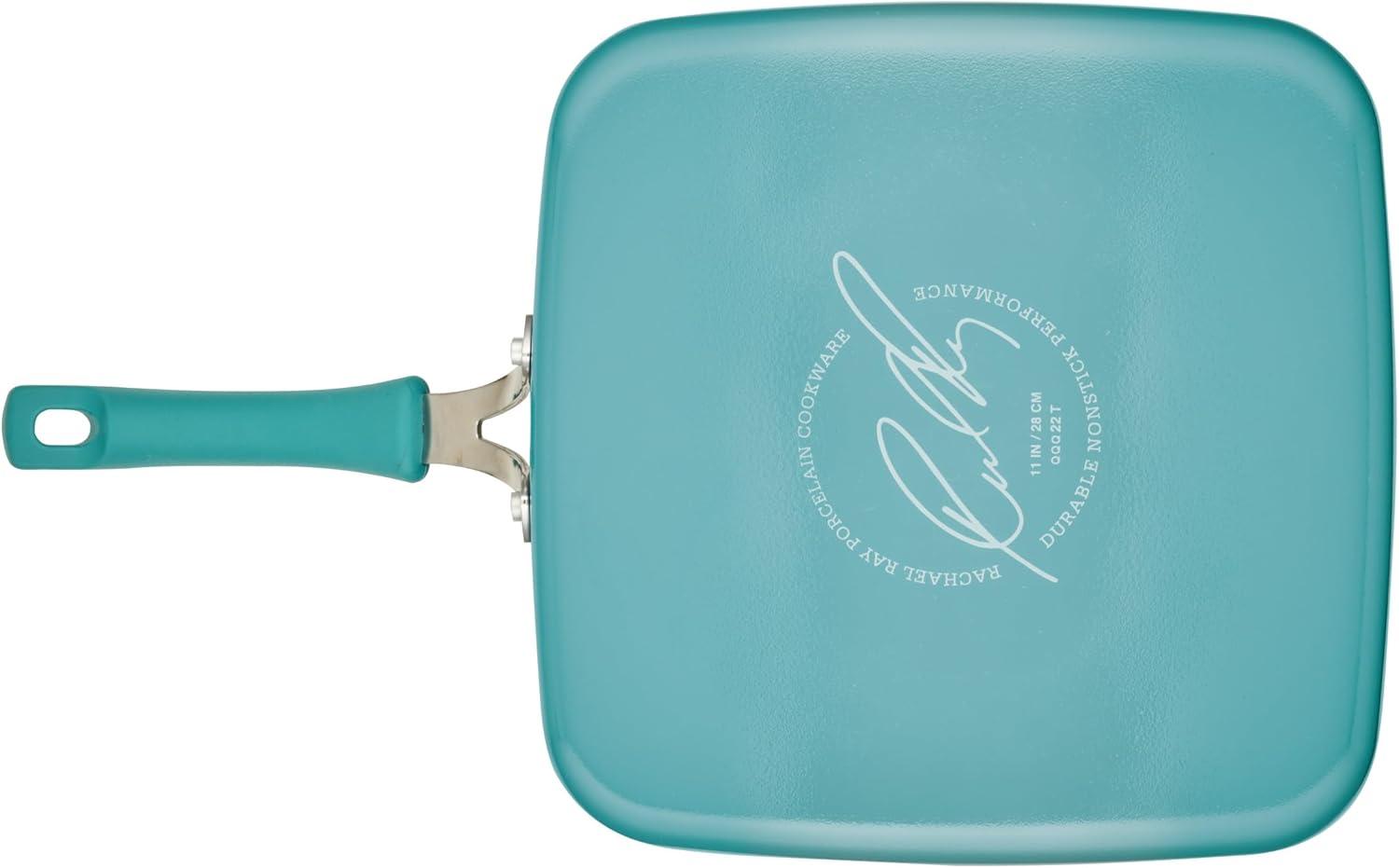 Rachael Ray Rachael Ray Cook + Create Aluminum Nonstick Square Stovetop Griddle Pan, 11-Inch