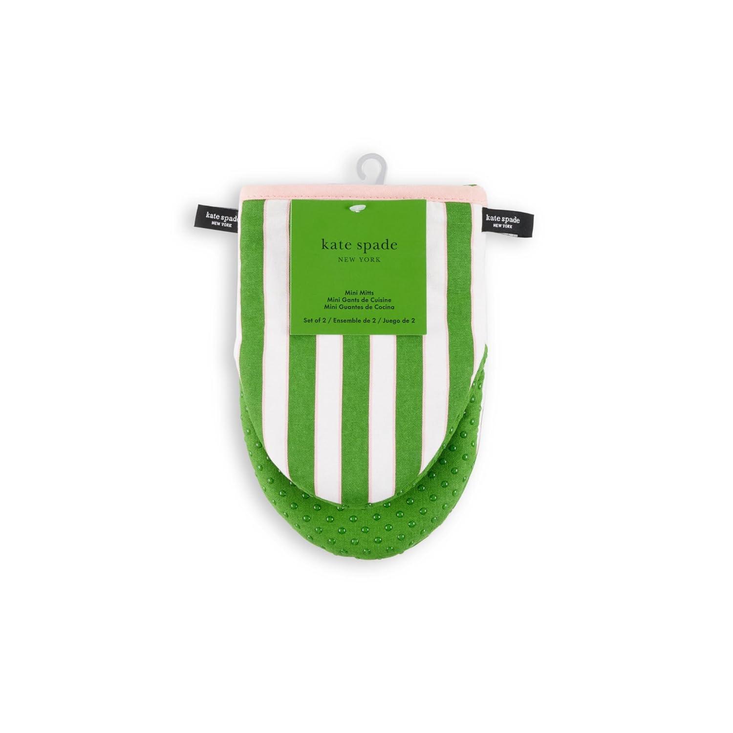 kate spade new york Kate Spade New York Loop And Dot Striped Cotton Oven Mitt Set (Set of 2)