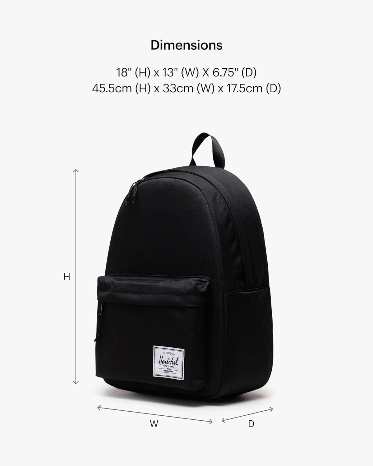 Herschel Classic XL Unisex Backpacks Size OS, Color: Black