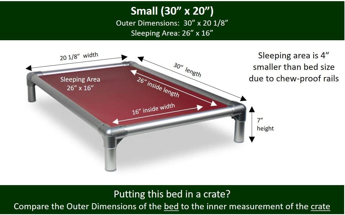 Kuranda Orthopedic Chewproof Elevated Dog Bed - Aluminum Alloy Frame -Ballistic Nylon Fabric