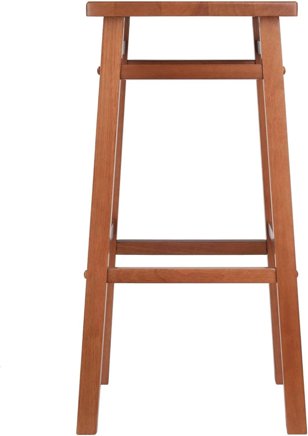 Winsome Wood Carter Square Seat Bar Stool, Teak Finish