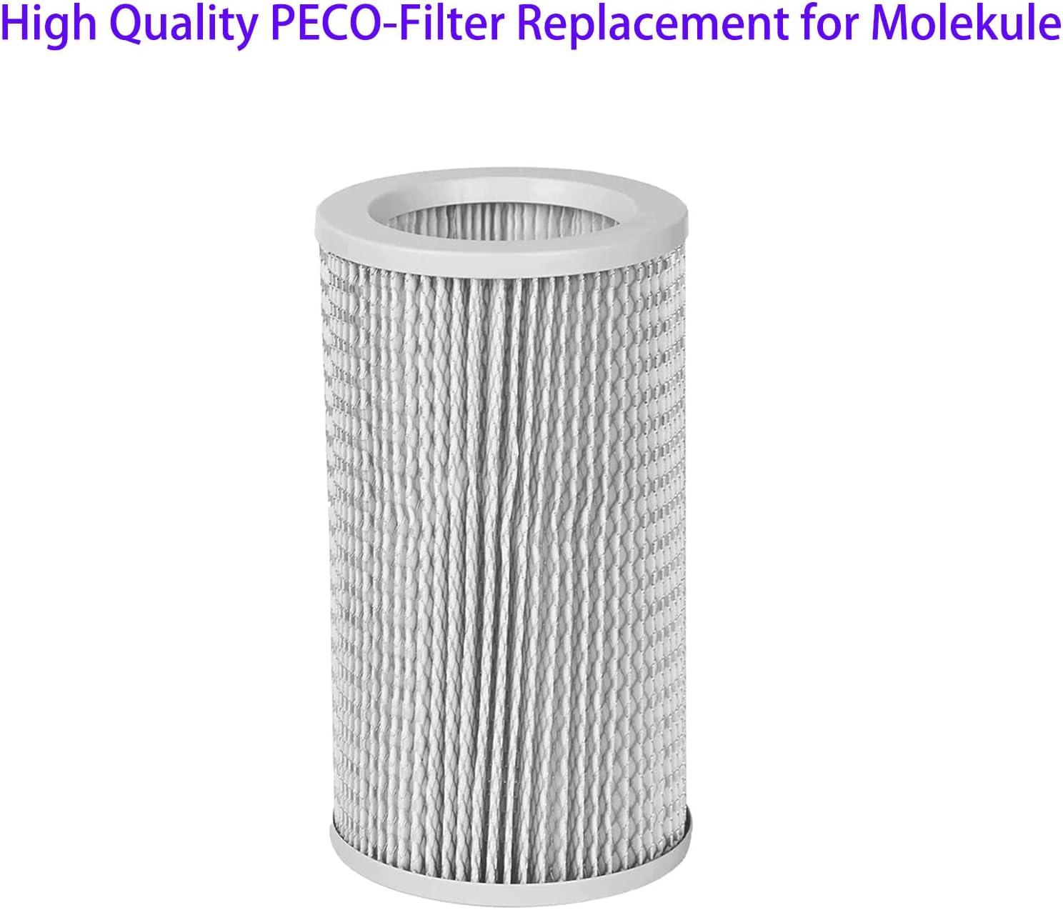 Filter-Monster – Replacement HEPA Filter with 2 Coconut Carbon Pre-Filters, Set of 3 – Compatible with Molekule PECO-Filter and Pre-Filter for Molekule Air Purifier