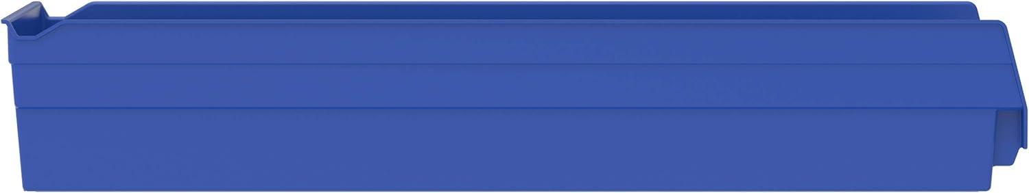 Blue Heavy Duty Plastic Shelf Storage Bins, 24-Inch
