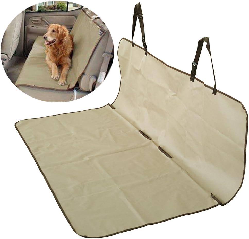 PetSafe Happy Ride Waterproof & Machine Washable Bench Seat Cover for Pets, Fits Most Vehicles, Tan (47"L x 60"W)