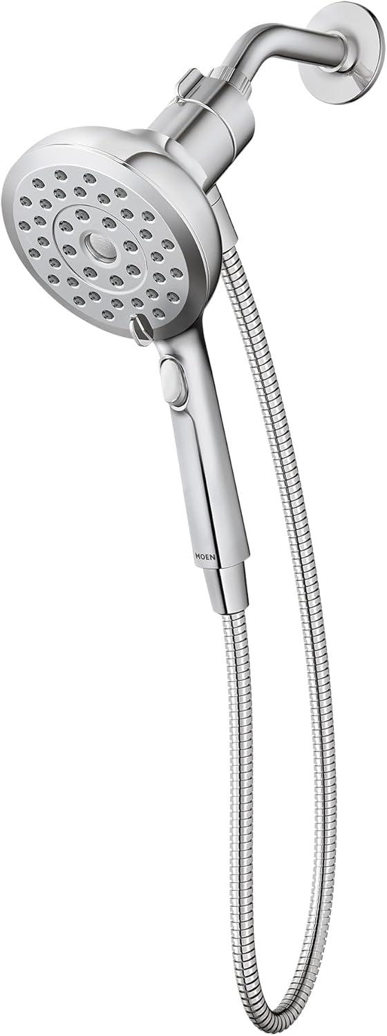 Chrome Multi-Head Handheld Shower with Magnetix Docking