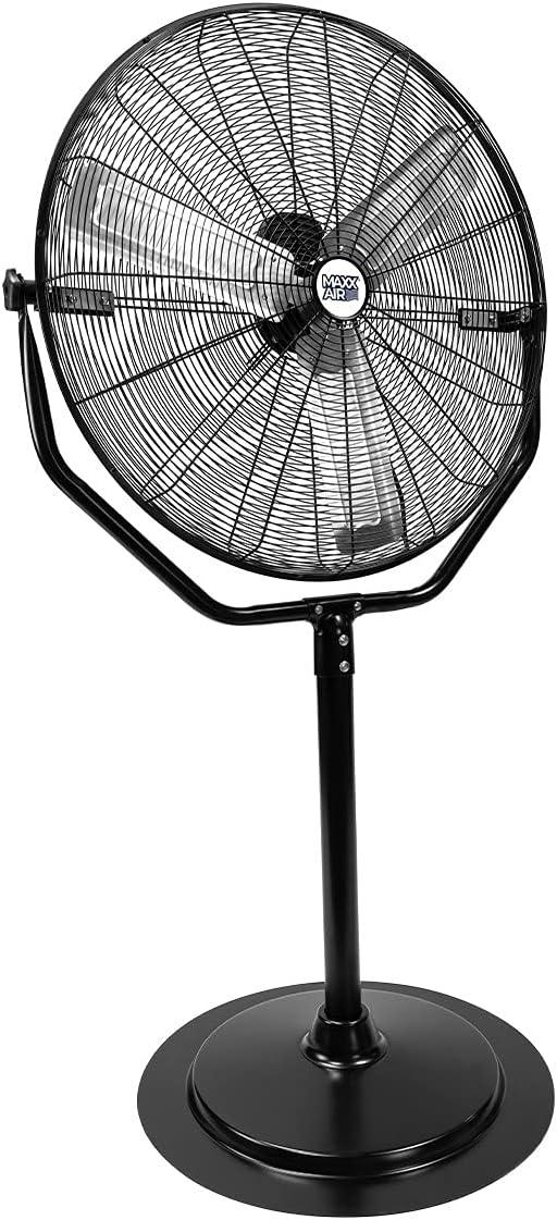 MaxxAir 30" Industrial Pedestal Fan, High Powered High CFM Stand Fan