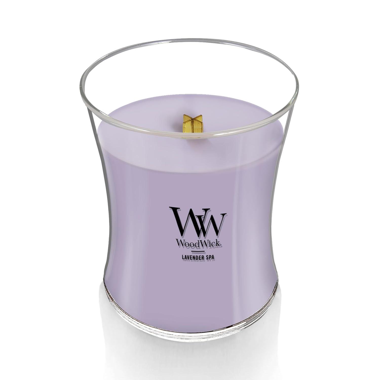 LAVENDER SPA WoodWick 10oz MediumJar Candle Burns 100 Hours