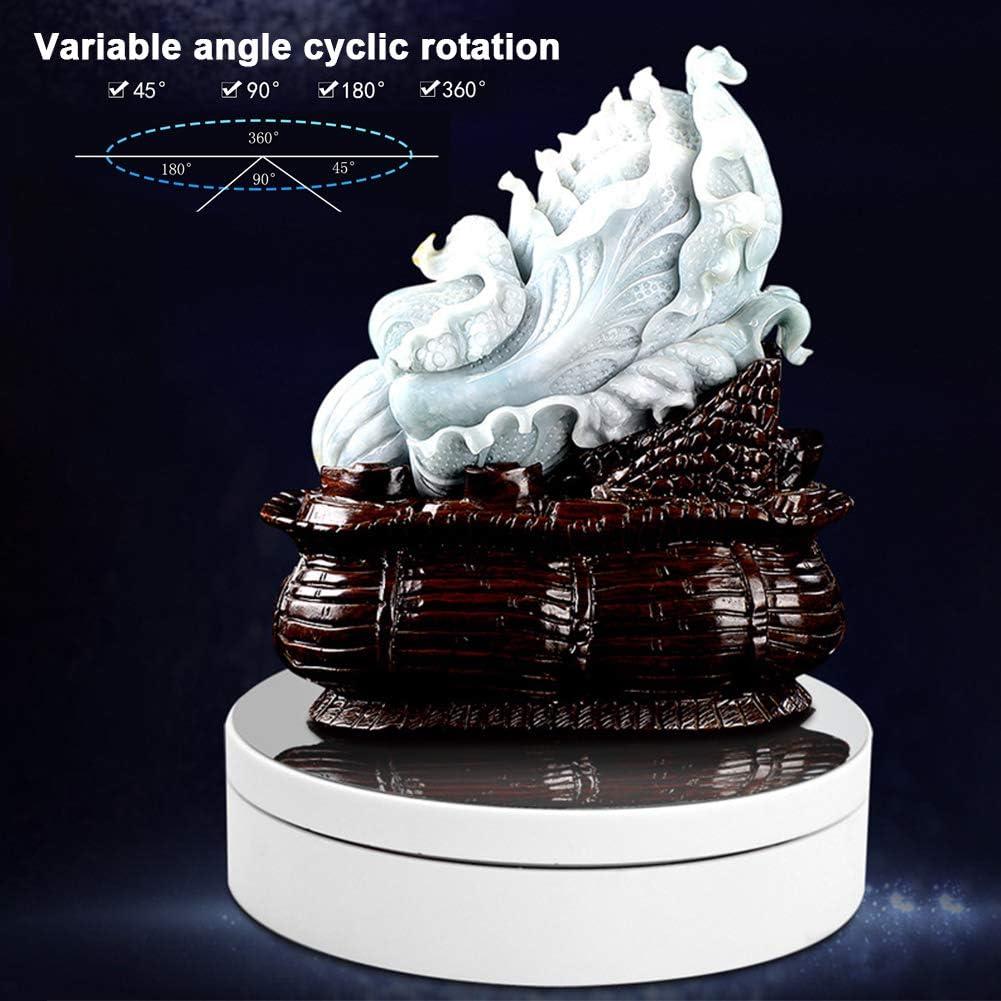 Black and Silver 5.43 Inch Motorized Rotating Display Stand