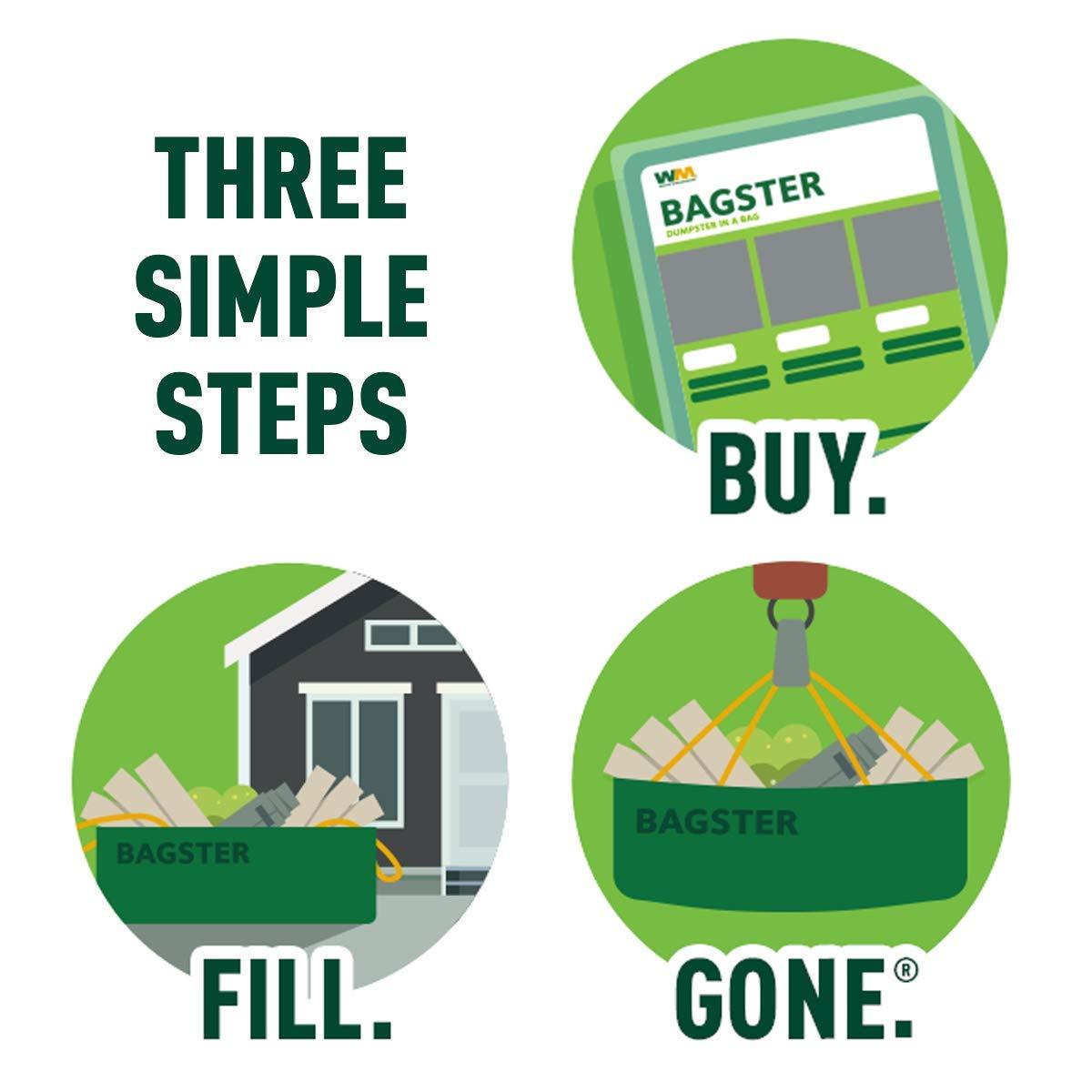 Waste Management Bagster Dumpster in a Bag Green
