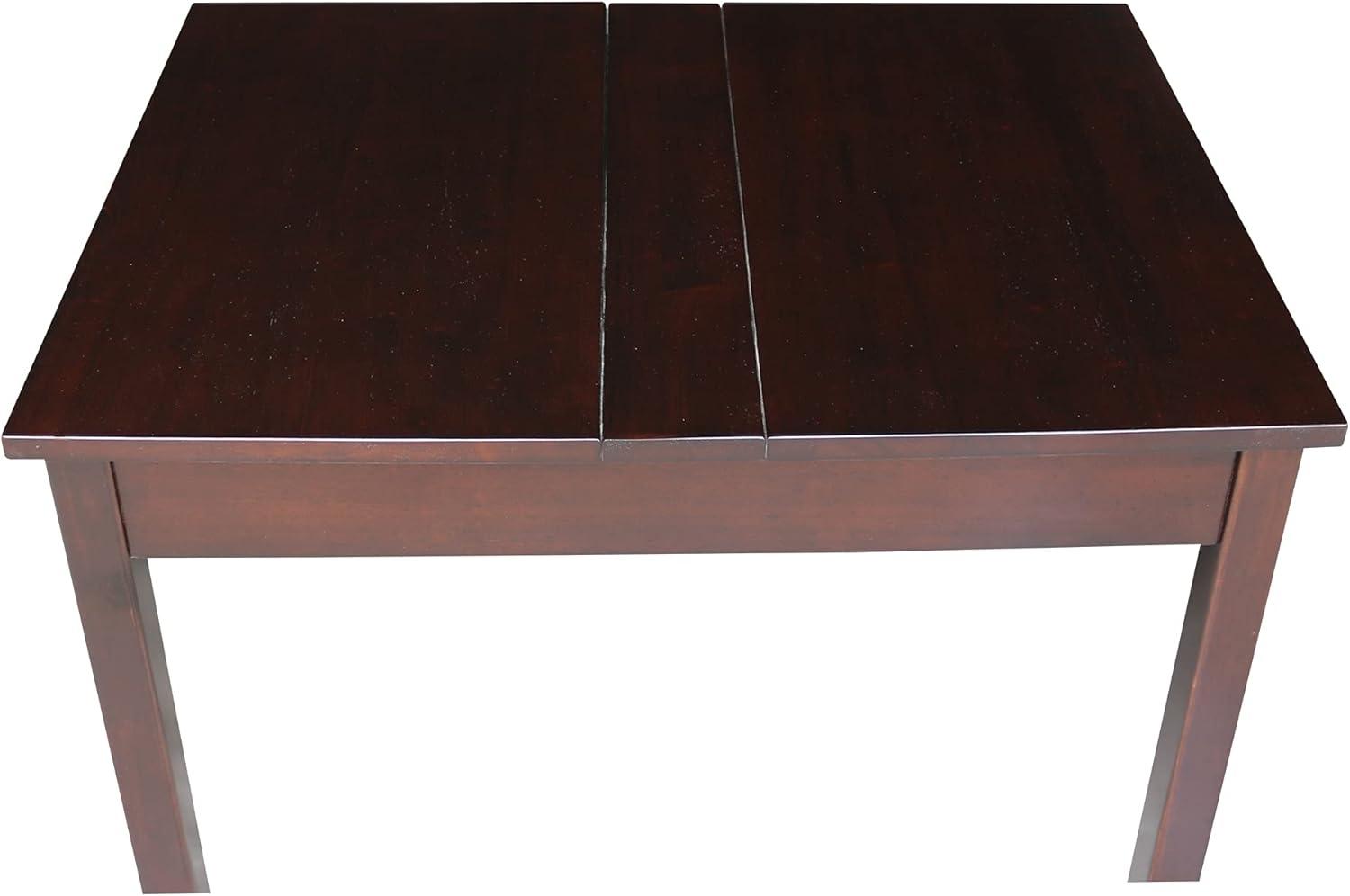 Children's Table with Lift-top Storage Rich Mocha