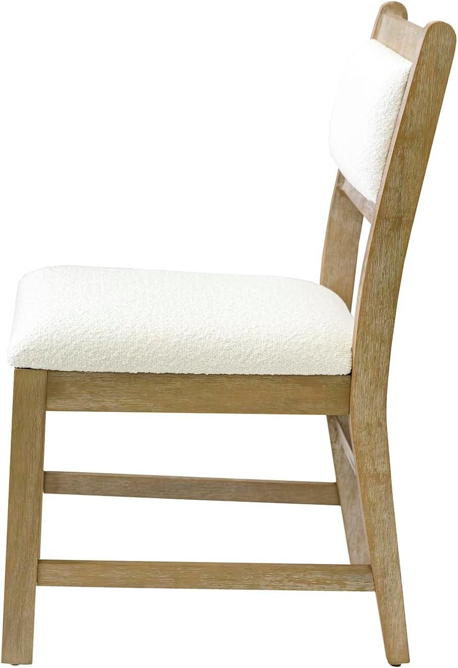 Modern Wood Rectangular Kitchen Table with Eight Chairs Light Brown