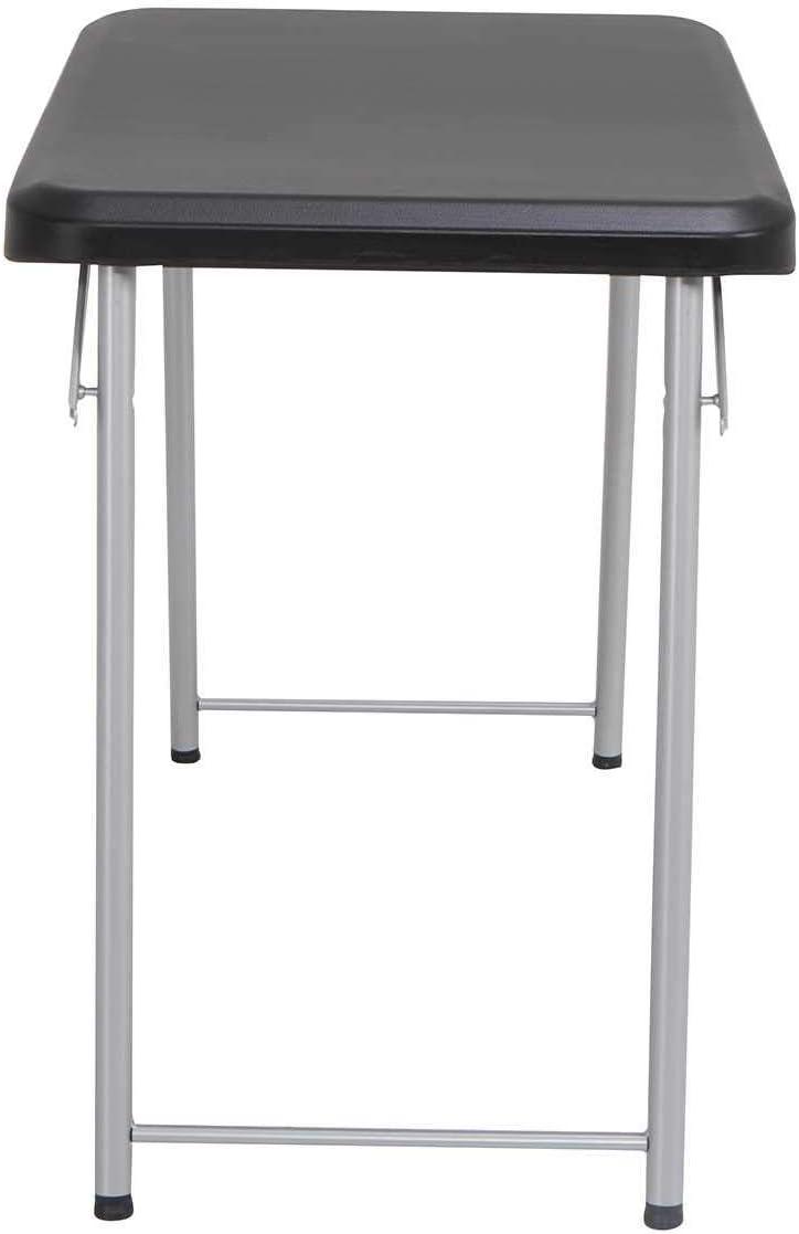 Lifetime 30 inch Personal Rectangle Folding Table, Indoor/Outdoor, Black (80668)