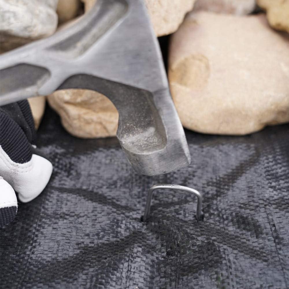 Landscape Staples Galvanized Garden Stakes Landscaping Fabric SOD Pins 12 INCH 50 Pack