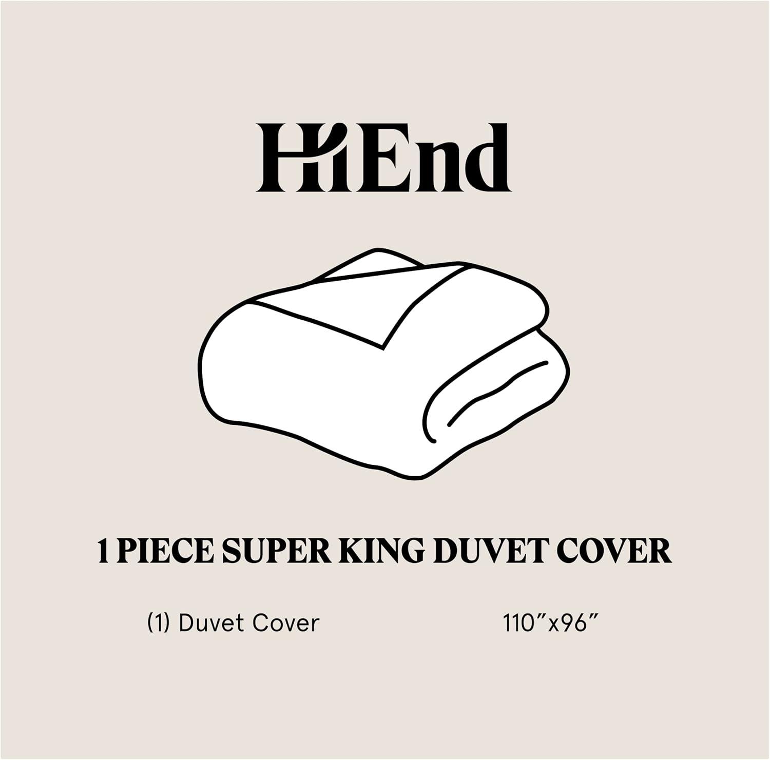 HiEnd Accents Hera Linen Duvet, Super King Taupe Taupe Super King